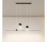 KJHFD Linear Light Fixtures Pool Table Minimalist Black Long Strip Chandelier White Billiard Fixture Hanging Lamp for Kitchen Island Dining Room Restaurant Bar/K/Trico