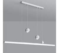 KJHFD Linear Light Fixtures Pool Table Minimalist Black Long Strip Chandelier White Billiard Fixture Hanging Lamp for Kitchen Island Dining Room Restaurant Bar/White/T