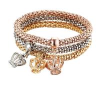 KJHFD Locking Bracelet With Key For Women And Men - 925 Sterling Silver 3Colors/Lot Tree Bracelet Crystal Owl Key Lock Music Note Butterfly Heart Charm Bangle, Lock And Key Necklace For