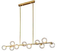 KJHFD Long Chandelier Ceiling Light Compatible with Dining Room, Globes Shade Black Industrial V-intage During Lighting Glass Chandelier-Black. 10 Head