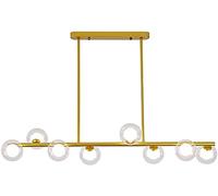 KJHFD Long Chandelier Ceiling Light Compatible with Dining Room, Globes Shade Black Industrial V-intage During Lighting Glass Chandelier-Black. 10 Head