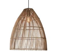 KJHFD Mid Century Woven Wicker Light Kitchen Island Vintage Cage Large Rattan Ceiling Hanging Lamp Boho Coastal Chandeliers for Dining Bedroom Living Room Entryway Foyer/35Cm Diameter