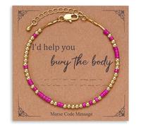 KJHFD Morse Code Bracelet: I'll Help You Bury the Body, Friendship Bracelet Couple Bracelets Birthday Gifts for Women