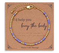 KJHFD Morse Code Bracelet: I'll Help You Bury the Body, Friendship Bracelet Couple Bracelets Birthday Gifts for Women