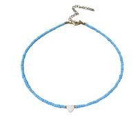 KJHFD Necklace For Women, Colorful Nature Shell Love Heart Short Necklace, Chunky Heart Necklace, Heart Necklace, Olivia Necklace, Heart Necklace Red, Gold Red Heart