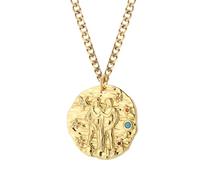 KJHFD Necklaces For Women And Girls, 12 Constellation Necklace Amulet Vintage Coin Woman's Pendant, Saturn Necklace, Gemini Aries Pisces Virgo Scorpio Zebra Necklace