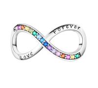 KJHFD New 100% Real 925 Sterling Silver Eternal Symbol Charms Bead Love Heart Cat Dangle Fit Bangle Bracelet Jewelry Marking Fashion Trendy Accessories Creative Gift For Women And Men