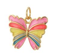KJHFD New 2025 Arrival Cute Love Heart Charms Jewelry Making Supplies Gold Color Flower Butterfly Dijes Earrings Necklace Bracelet Bag Charm With For You Accessories Trendy Creative Gift