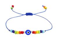 KJHFD New 2025 Arrival Turkish Blue Handmade Braided Red Black Rope Bracelet For Women Men Lucky Friendship Jewelry Adjustable Couple Bracelet With For You Accessories Trendy Creative Gift