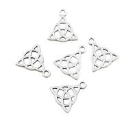 KJHFD New 30Pcs Charms Amulet 16X14Mm Handmade Craft Pendant Making Fit, Vintage Tibetan Bronze Silver Color Bracelet Necklace Jewelry Fashion Trendy Accessories Creative Gift For Women Men