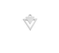 KJHFD New 5Pcs/Lot Geometric Charms Jewelry Making Stainless Steel Triangle Round Rhombus Pendant Earring Necklace Bracelet Fashion Trendy Accessories Creative Gift For Women And Men