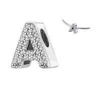 KJHFD New A-Z Alphabet Beads 925 Silver Love Letter Charms Fits 3Mm Woman Bracelet Bangle Cz Zircon Bead Jewelry Gift Trendy Accessories Creative For Women And Men