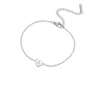 KJHFD New Initial Heart Charm Bracelet Stainless Steel Gold Color A-Z Letter Alphabet Bracelets Jewelry Valentine's Day Gift Fashion Trendy Accessories Creative For Women And Men