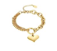 KJHFD New Unisex Stainles Stell Amulet Hamsa Hand Of Fatima Bracelets On Gold Color Women's Bracelet Stainless Steel Islamic Lucky Jewelry Gift Fashion Trendy Accessories Creative For Women And Men