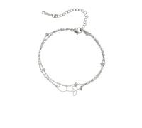 KJHFD New Unisex Stainles Stell Charm Women's Bracelet Stainless Steel Gold Adjustable Box Chain Hers' Couple Jewelry Gift Fashion Trendy Accessories Creative For Women And Men