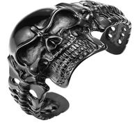 KJHFD New Unisex Stainles Stell Cool Gothic Style Men's Domineering Punk Skull Motorcycle Bracelet Jewelry Party Gift Fashion Trendy Accessories Creative For Women And Men