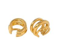 KJHFD New Unisex Stainles Stell Fashion Wave Stackable Bracelet Set Linear Earclip Adjustable Wide Face Women's Jewelry Gift Her Trendy Accessories Creative For Women And Men