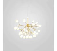 KJHFD Nordic Firefly Chandelier Creative 9-Head Pendant Light Black White Tree Branch Leaf Ceiling Hanging Lamp for Living Room Bedroom 27 Heads Gold Option