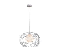 KJHFD Nordic Hollow Metal Frame Ceiling Lighting Fixture,Milky White Lampshade During Bedroom Lamp,E27 Bird's Nest Chandelier-Black. 1 t
