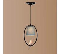 KJHFD Pendant Lamps American Pastoral Country Bird Wrought Iron Textile Fabric Living Dining Kitchen Hallway Balcony Bedroom Children's Room,B-3 Heads (B1heads)