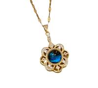 KJHFD Planet Necklace For Women And Men, Starry Horse Zircon Necklace Shiny Stars Planet Pendant, Pendant With Silver Chain, Necklace, Astronaut Necklace