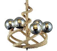 KJHFD Post Lights Outdoor,6-Lights Magic Bean Glass Globe Lamp American Industrial Chandelier Victorian Retro Lighting Fixture E27 Ceiling Pendant Light Dining Living R,Chandeli