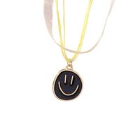 KJHFD Preppy Necklace For Women And Girls, Cute Irregular Round Smile Face Necklaces Lovely Smile Pendant Necklace, Face Necklaces, Preppy Necklaces For Teen Girls