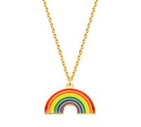 KJHFD Rainbow Necklace For Women And Men, Transgender Rainbow Pansexual Pride Genderqueer Pride Asexual Pendant Necklace Rainbow Heart Necklace, Rainbow Bridge Necklace