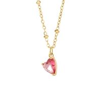 KJHFD Red Heart Pendant Necklace For Women Romantic Woman's Chain Choker Necklace Big Zircon Jewelry - Red Heart Necklace, Heart Necklace, Heart Pendant Necklace