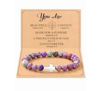 KJHFD Religious Cross Bracelet for Women, Gifts for Daughter Granddaughter Sister in Christ Friend Niece on Birthday Easter Valentines Day Graduation