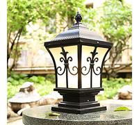 KJHFD Retro Pedestal Desk Lamp E27 Garden Black Aluminum Pillar Waterproof IP23 Bollard Light Outdoor Lights Villa Balcony Lawn Terrace