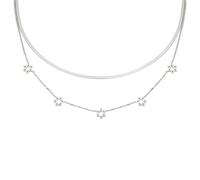 KJHFD Star Of David Necklace For Women And Men, 925 Sterling Silver Star Of David Pendant Hexagram Double Layer Chain, Jewish Star Necklace Women, Star Of David Necklace For Men