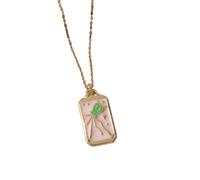 KJHFD Tarot Card Necklace For Women And Girls, Punk Tarot Sun God Star Moon Hand Flame Square Necklace, Pisces Necklace, Taurus Necklace, Celestial Necklace, Pisces Necklace For Women