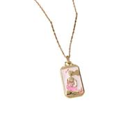 KJHFD Tarot Card Necklace For Women And Girls, Punk Tarot Sun God Star Moon Hand Flame Square Necklace, Pisces Necklace, Taurus Necklace, Celestial Necklace, Pisces Necklace For Women