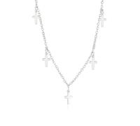 KJHFD Tiny Cross Necklace For Women, 925 Sterling Silver Small Cross Pendant Minimalism Chain, Dainty Cross Necklace For Women, Sideways Cross Necklace For Women