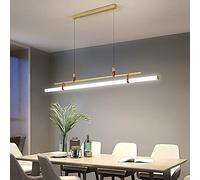 KJHFD Unisex watch winder Nordic Dimmable LED Chandelier Fixture Dining Table Office and Bar Contemporary Linear Pendant Light for Kitchen Island Black 60x4.5cm (24x2inch)