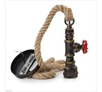 KJHFD Water Pipe Wrought Iron Chandelier Industry Hemp Rope Pendant Lights Indoor Old Fashioned Retro E27 Bar Decoration Steampunk Ceiling Lamp,kitchen light