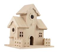 KJHFD Wooden Birdcage Sleeping Wood Trim Decor Squirrel Feeder Kit Paint Simulation Nest House Kits for Kids The Bird Child Large