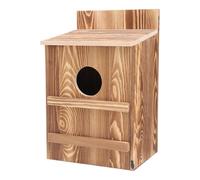 KJHFD Wooden Owl Circular Opening Large Birdhouse Easy Assembly Bird House Prebuilt Nesting Box For Barn & Screech Owls Kestrels Birds