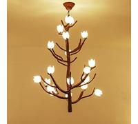 KJHFD Zen Tree Branch Lamps Chandelier, Chinese Magnolia Stair Lights Pendant Villa Decoration Ceiling for Restaurant Island Bar Bedroom Study Coffee,Hanging Light