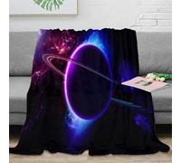 KJHGRFRDK 3D Printed space planet All Season Blanket Microfiber Soft Warm Bedding nebula cosmic Bed Blanket Breathable Lightweight for Couples Families Households 70×80inch(180x200cm)