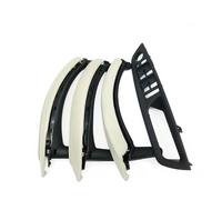 KJHOPY 7PCS Set LHD RHD Interior Door Window Switch Panel Pull Handle with Leather Cover for BMW X5 X6 E70 E71 07-14(RHD Set Creamy14)