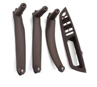 KJHOPY Car Front Armrest Interior Door Handle Inner Panel Trim Cover for BMW X5 X6 E70 E71 E72 2007-2013(RHD Set Moka)