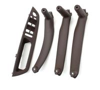 KJHOPY Car Front Armrest Interior Door Handle Inner Panel Trim Cover for BMW X5 X6 E70 E71 E72 2007-2013(LHD Set Moka)