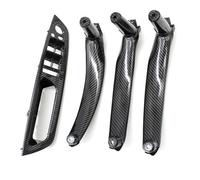 KJHOPY Car Inteior Door Pull Handle Kit Replacement Parts for BMW X5 X6 E70 E71 2007-2013(LHD Set Carbon Fiber)
