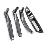 KJHOPY Car Interior Left Right Passenger Door Pull Handle with Outer for BMW X5 E70 2007-2013 X6 E71 E72(RHD Carbon)