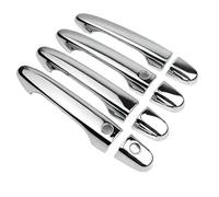 KJHOPY Chrome Smart Door Handle Cover Car Exterior Styling Protective Film Stickers Trim for Civic 9th Gen 2012-2015 Exterior Door Handle(Silver A)
