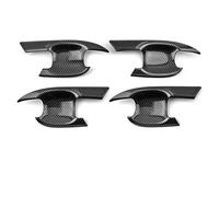 KJHOPY Door Handle Cover Car Exterior Side Protector Chrome Scratch Protection for Toyota for Highlander XU70 20-23 Exterior Door Handle(B Carbon)