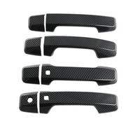 KJHOPY Exterior Accessories 1 Set Car Exterior Side Door Handle Cover Trim for Mitsubishi for Triton MV 2024 Carbon Fiber Texture Style