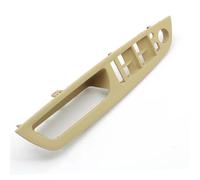 KJHOPY LHD Left Right Interior Door Handle with Leather Cover Assembly Set for BMW X5 X6 E70 E71 E72 2007-2014(Beige)